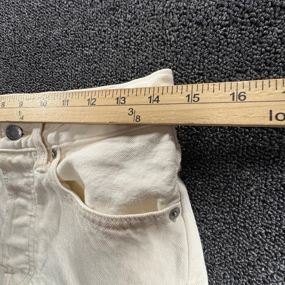 Everlane The Relaxed Straight Jean Womens 24 Cream Organic‎ Cotton Denim